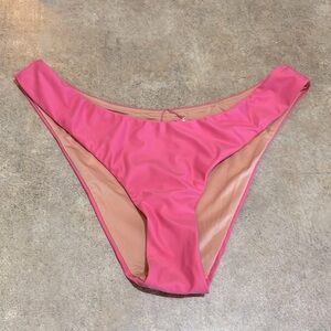 NWT J. Crew Pink Curved Waist Cheeky Bikini Bottom Size M